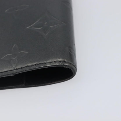Louis Vuitton Agenda Cover Patent Leather, Black, Canvas, Wallet