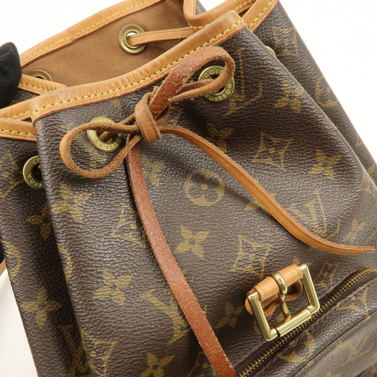 Louis Vuitton Vintage Montsouris Monogram Canvas, Brown, Canvas, Backpack