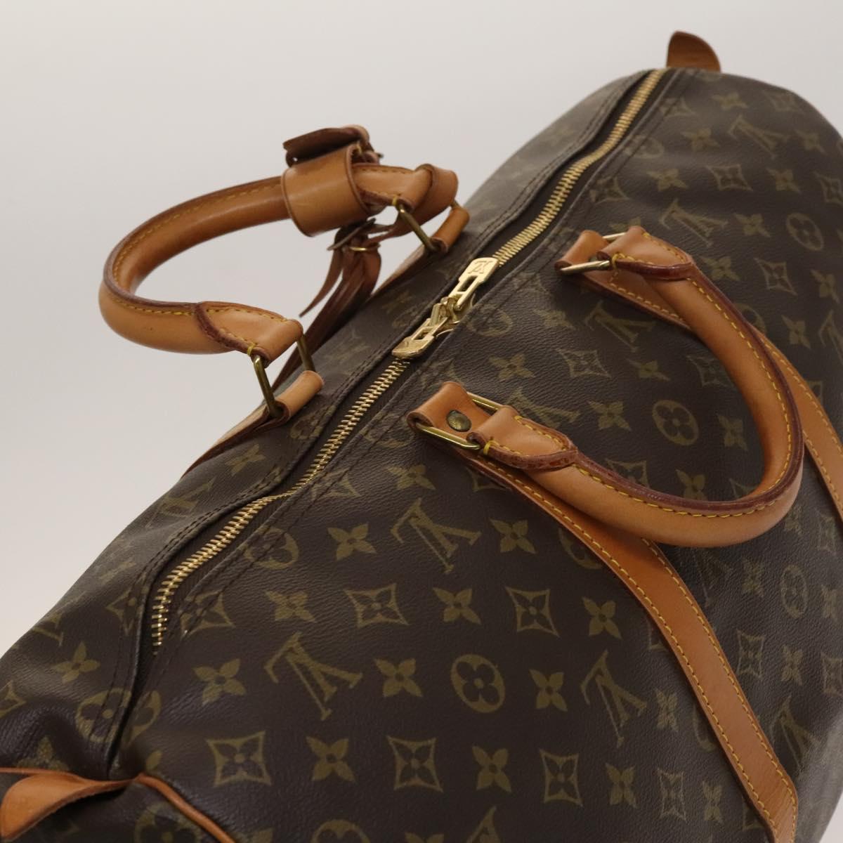 Louis Vuitton Keepall Bag Monogram Canvas, BROWN, CANVAS, Travel bag