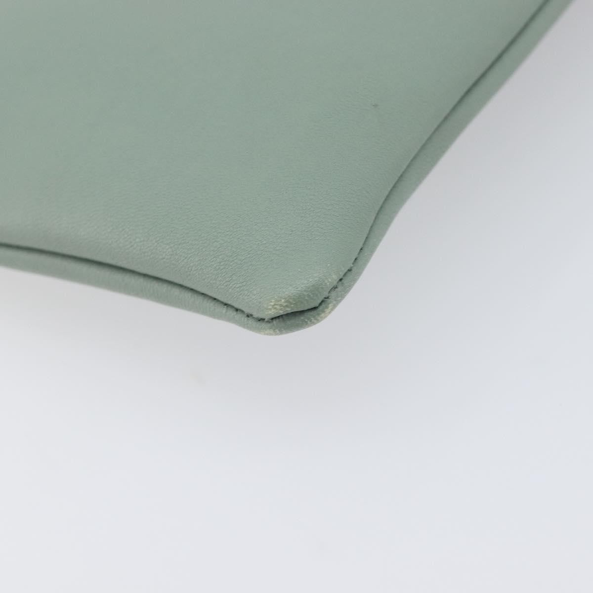 Celine Solo Leather, Green, Leather, Clutch