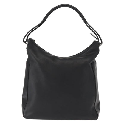 Gucci Vintage Interlocking G Flap Shoulder Bag Leather, BLACK, LEATHER, Shoulder bag