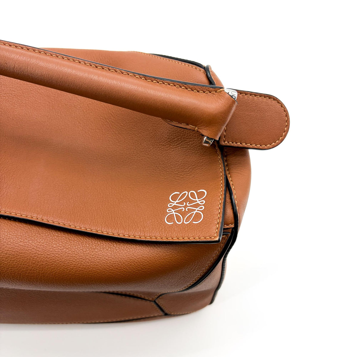Loewe Puzzle Leather, Brown, Leather, Handbag