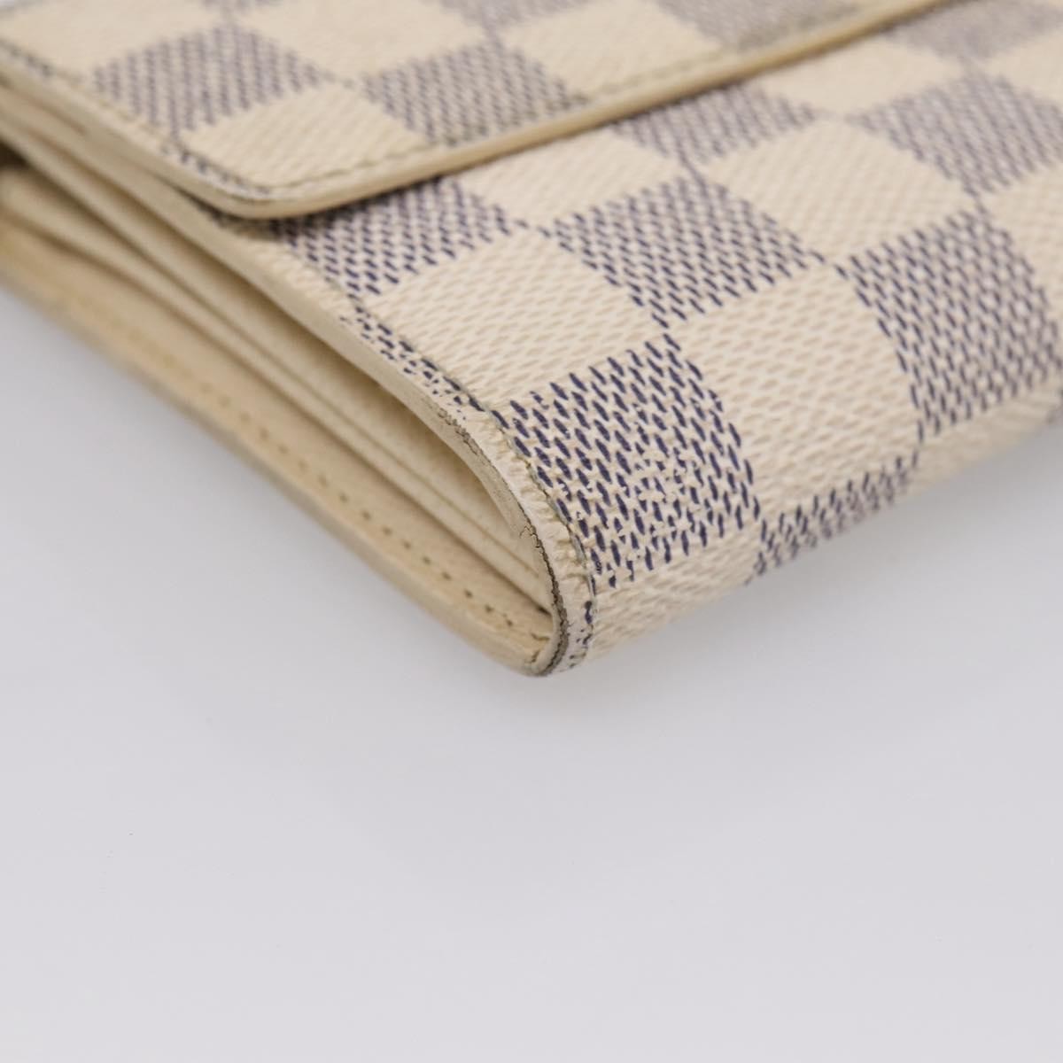 Louis Vuitton Sarah Damier, White, Canvas, Wallet