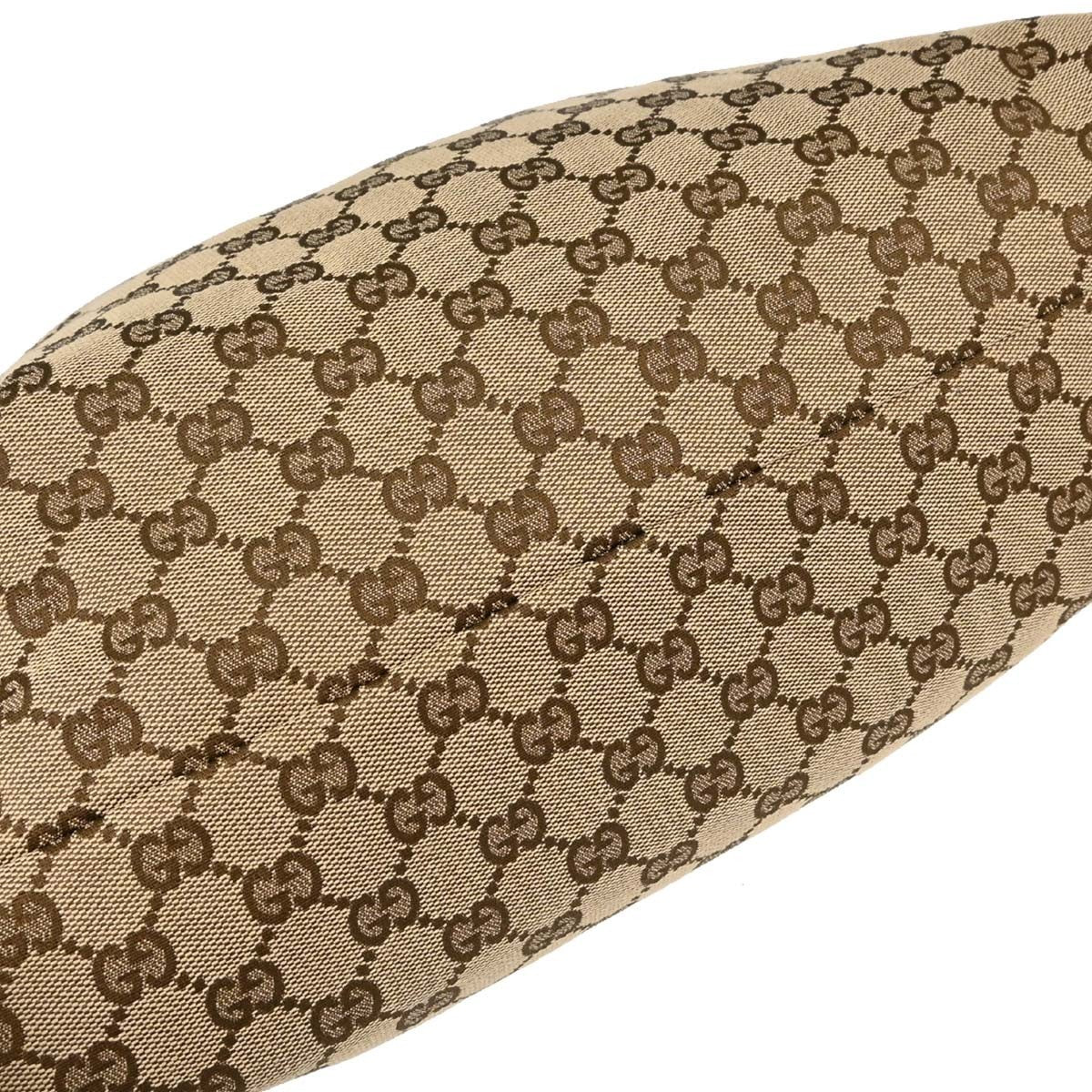 Gucci Horsebit Hobo GG Canvas, Beige, Canvas, Shoulder Bag