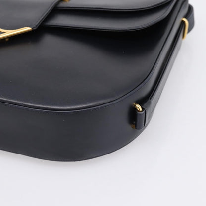 Cartier Sapphire Line Leather, Black, Leather, Shoulder Bag