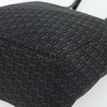 Christian Dior Vintage Open Pocket Diorissimo Canvas, Black, Canvas, Tote Bag