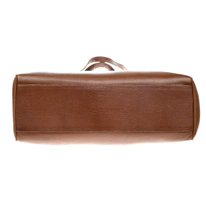 Salvatore Ferragamo Vala tote Embossed Leather, Brown, Leather, Tote Bag