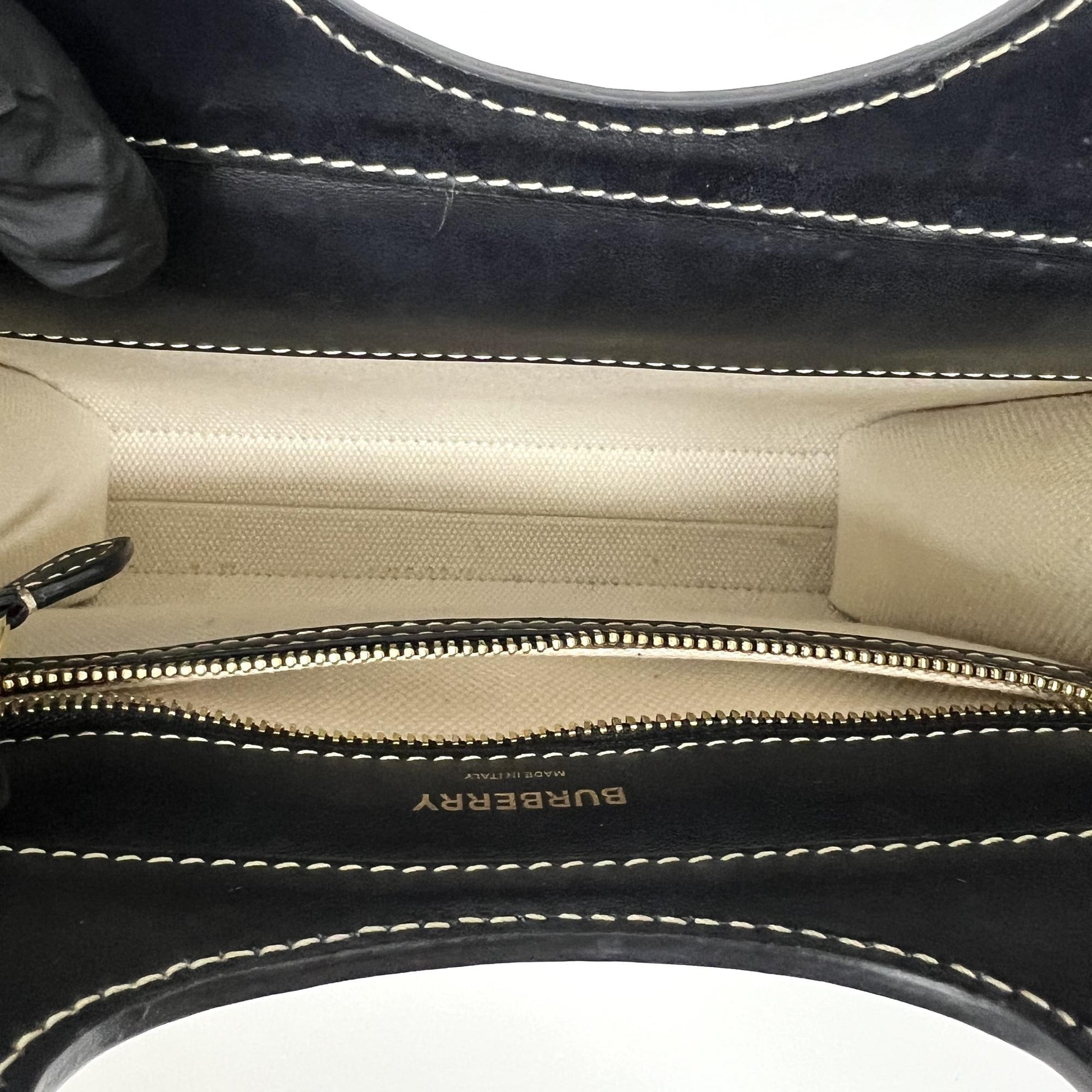 Burberry Pocket Bag Check Canvas and Leather, Beige, Canvas, Clutch