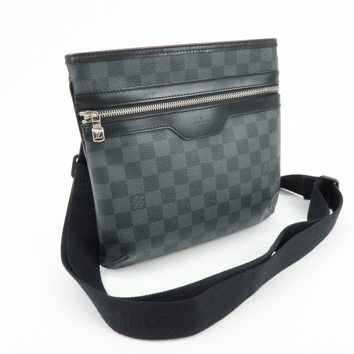 Louis Vuitton Thomas Damier Graphite, Black, Canvas, Handbag