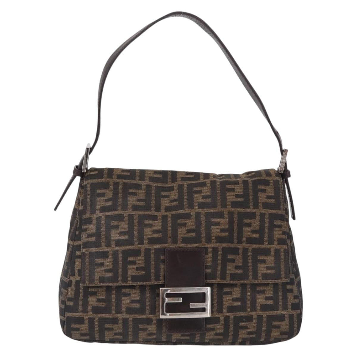 Fendi Zucchino Mamma Baguette Canvas, Multicolour, Canvas, Shoulder Bag