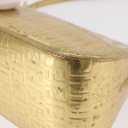 Fendi Mamma Baguette Zucchino canvas, Gold, Canvas, Shoulder Bag