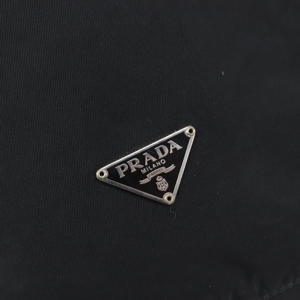 Prada Vela Drawstring Bucket Wristlet Tessuto, Black, Nylon, Clutch