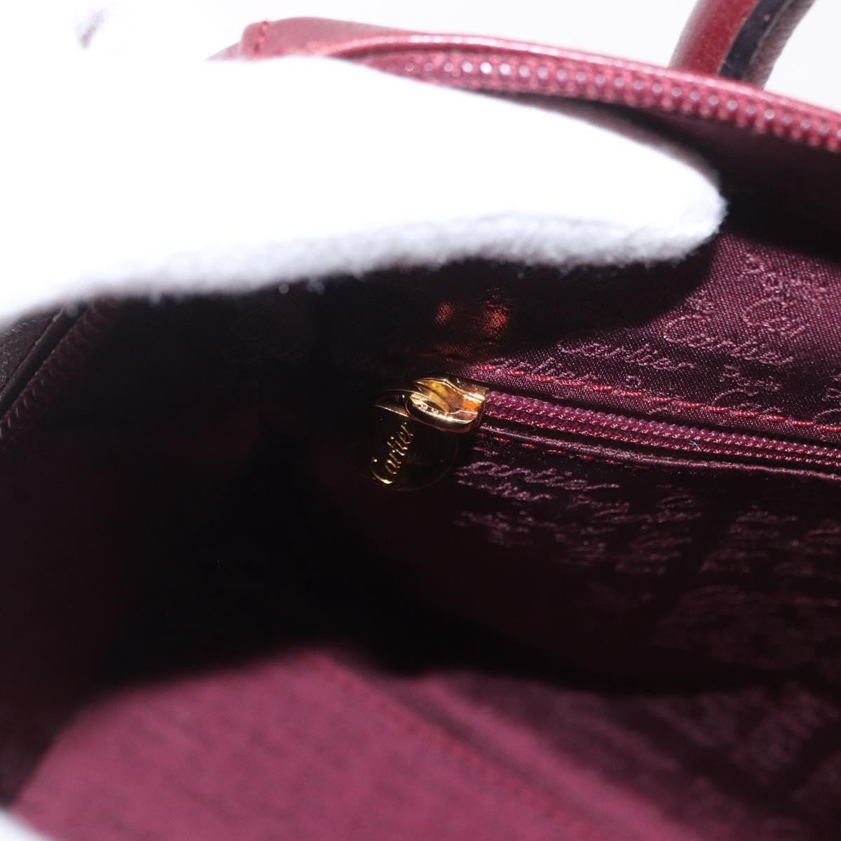 Cartier Must Line Leather, Burgundy, Leather, Handbag