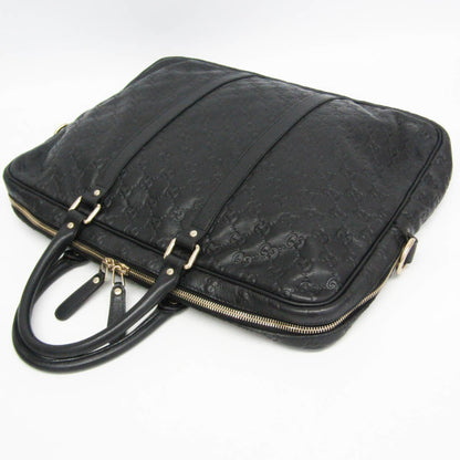 Gucci Convertible Briefcase Guccissima Leather, Black, Leather, Briefcase