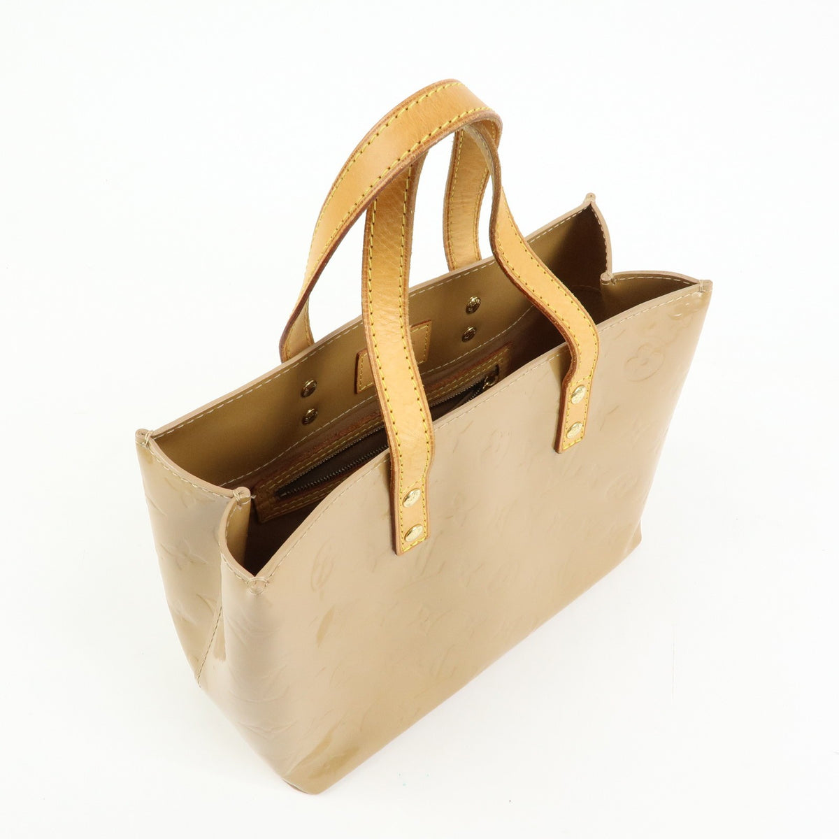 Louis Vuitton Reade Monogram Vernis, Brown, Patent Leather, Handbag