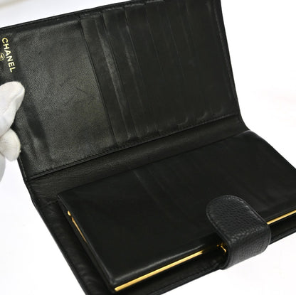 Chanel Timeless CC French Caviar, Black, Leather, Wallet