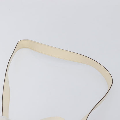 Celine Vintage Circle Logo Leather, White, Leather, Crossbody Bag
