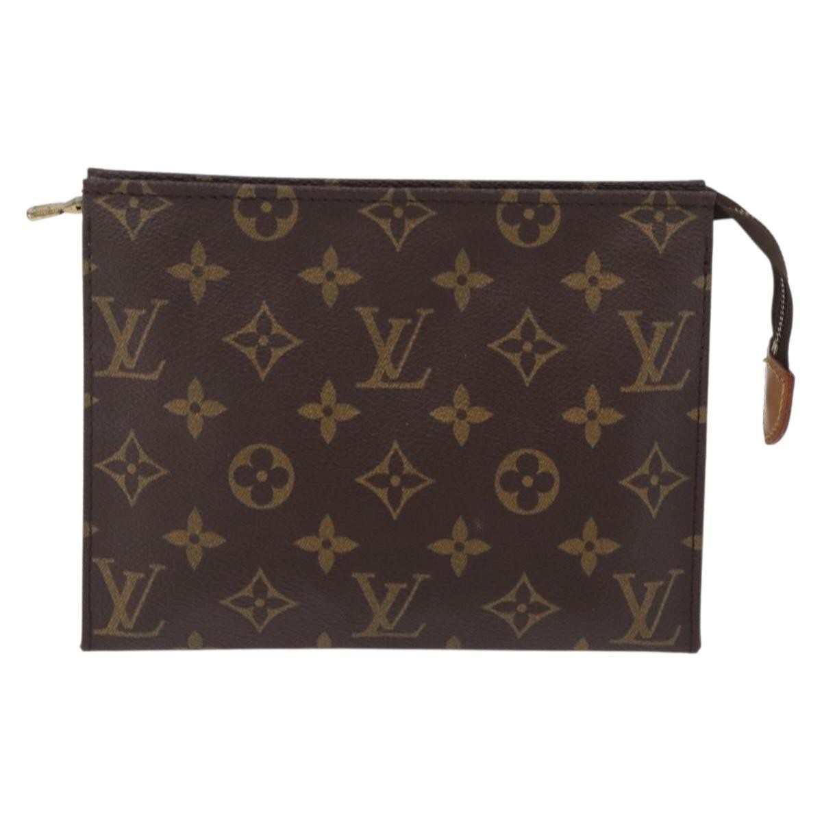 Louis Vuitton Toiletry Pouch Monogram Canvas, Brown, Canvas, Clutch