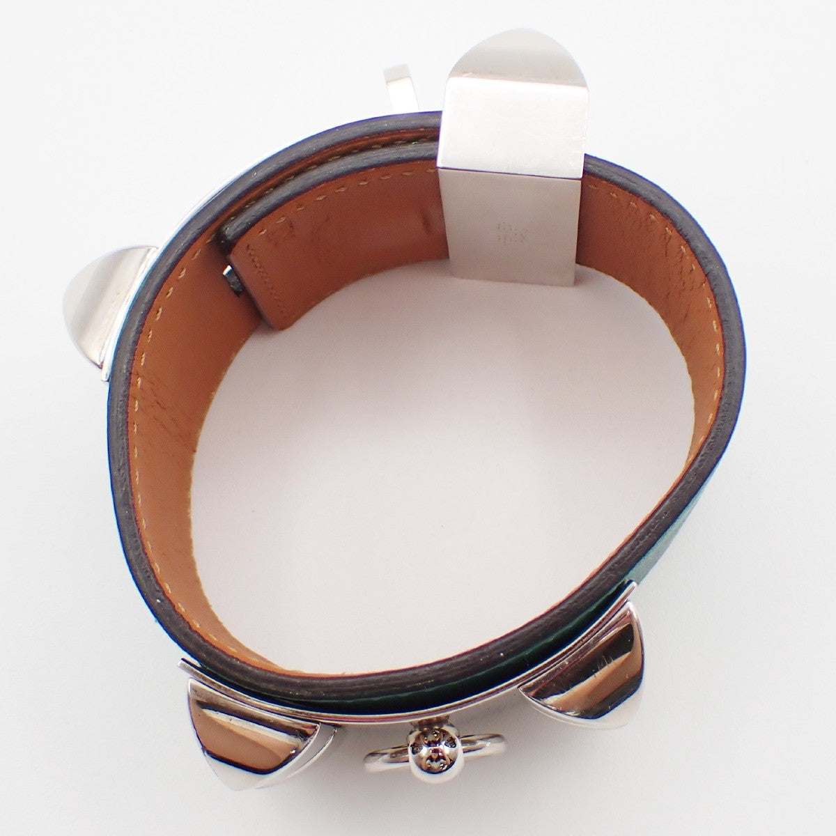 Hermes Collier de Chien Leather, Green, Leather, Bracelet