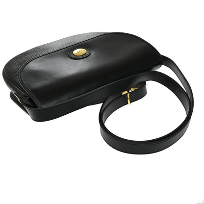 Christian Dior Vintage CD Flap Leather, Black, Leather, Shoulder Bag