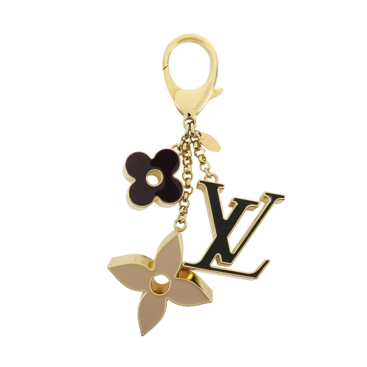 Louis Vuitton Fleur de Monogram Bag Charm Metal, Gold, Metal, Charm