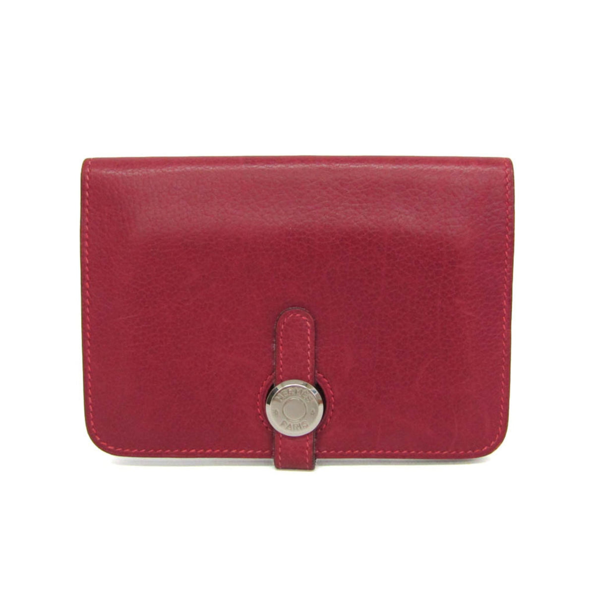 Hermes Dogon Compact Leather, Red, Leather, Wallet