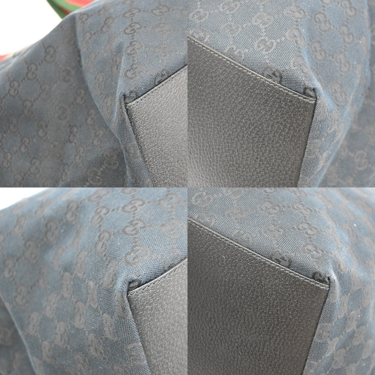 Gucci Web Zip GG Canvas, Black, Canvas, Tote Bag
