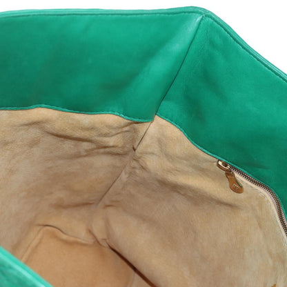 Bottega Veneta Intrecciato Shoulder Leather, Green, Leather, Shoulder Bag
