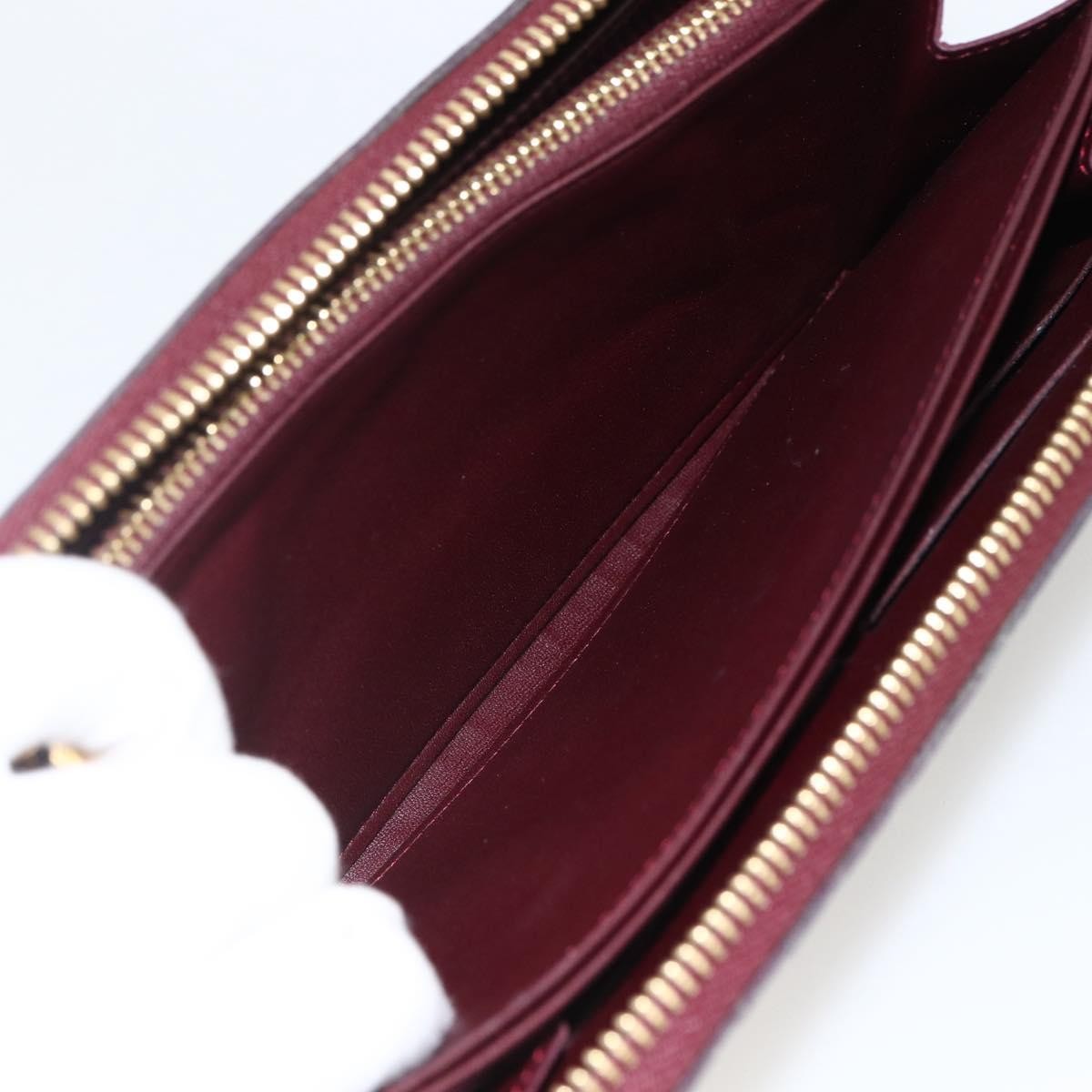 Louis Vuitton Zippy Leather, Red, Patent Leather, Wallet
