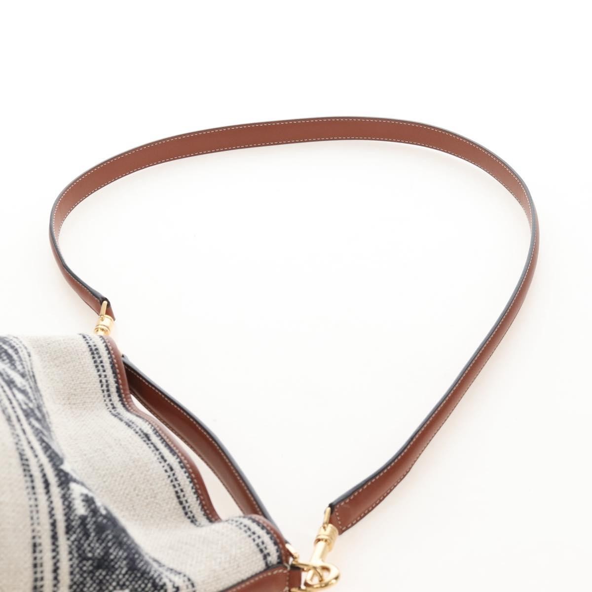 Celine Bucket 16 Raffia, Beige, Canvas, Handbag