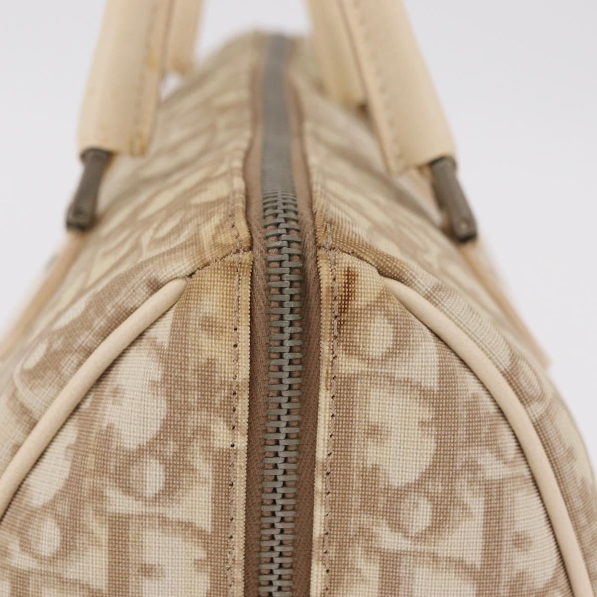 Christian Dior Vintage Boston Diorissimo Canvas, Beige, Canvas, Handbag