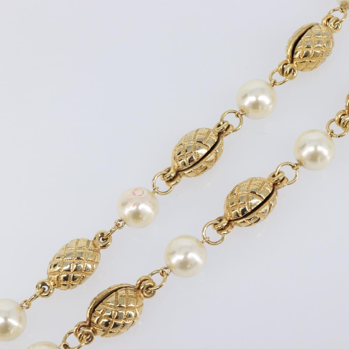 Chanel CC Necklace Faux Pearl and Metal, Gold, Metal, Necklace