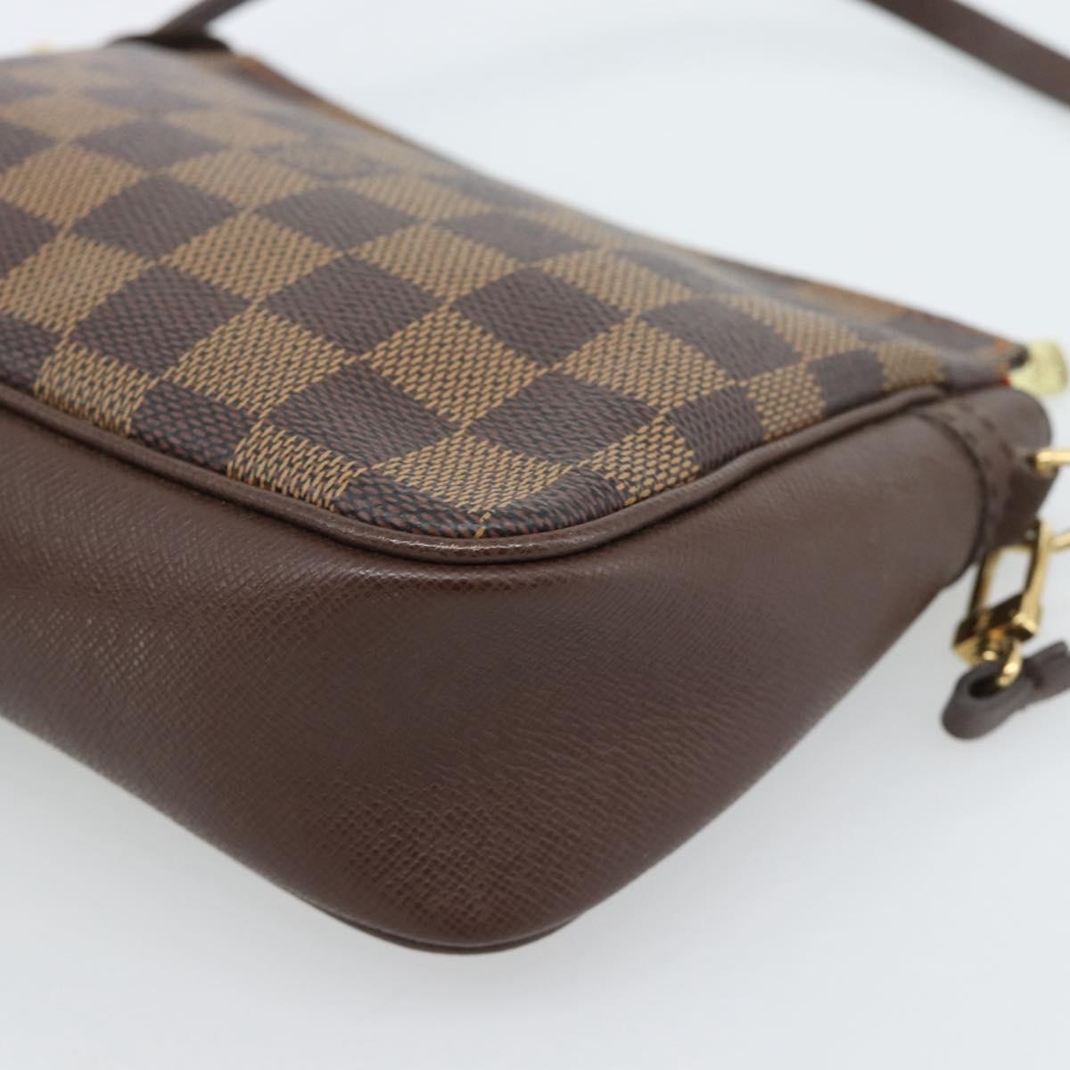 Louis Vuitton Trousse Make Up Damier, Brown, Canvas, Clutch