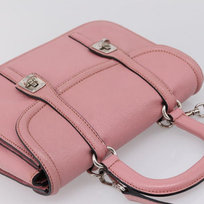 Miu Miu Beau Top Handle Leather, Pink, Leather, Handbag