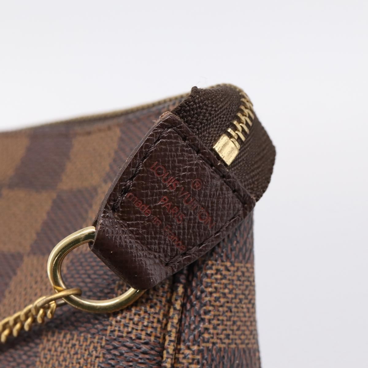 Louis Vuitton Mini pochette accessoires Damier Canvas, Brown, Canvas, Clutch