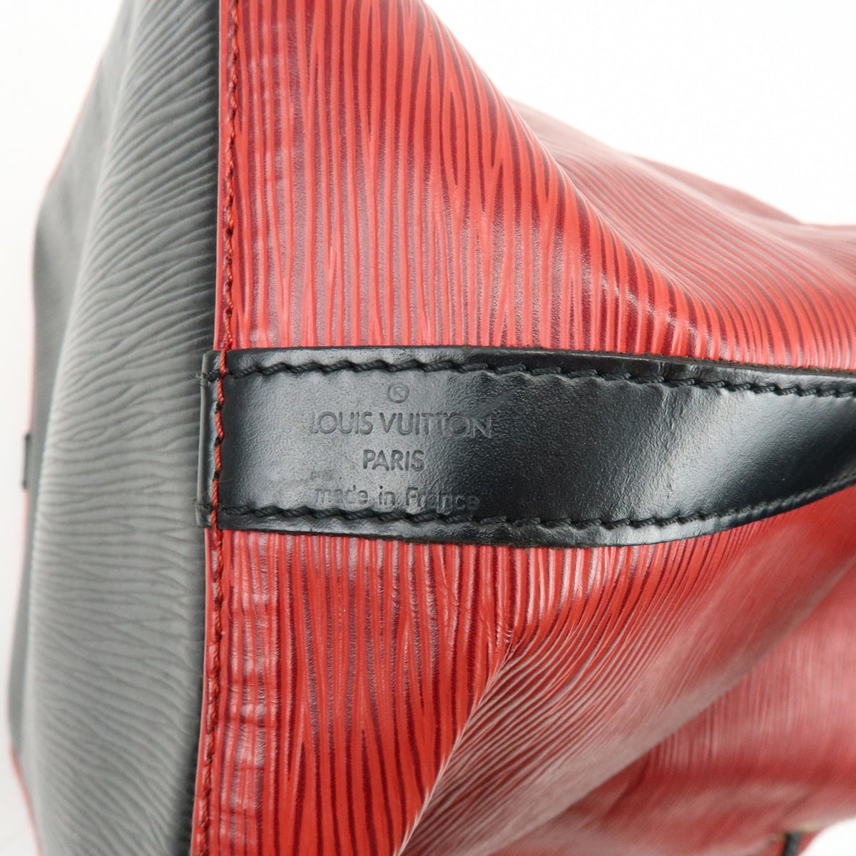 Louis Vuitton Bicolor Petit Noe Epi Leather, Red, Leather, Handbag