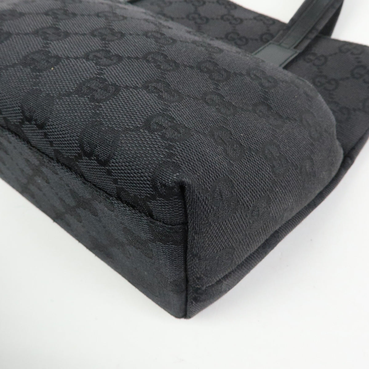 Gucci Tote GG Canvas and Leather, Black, Canvas, Tote Bag