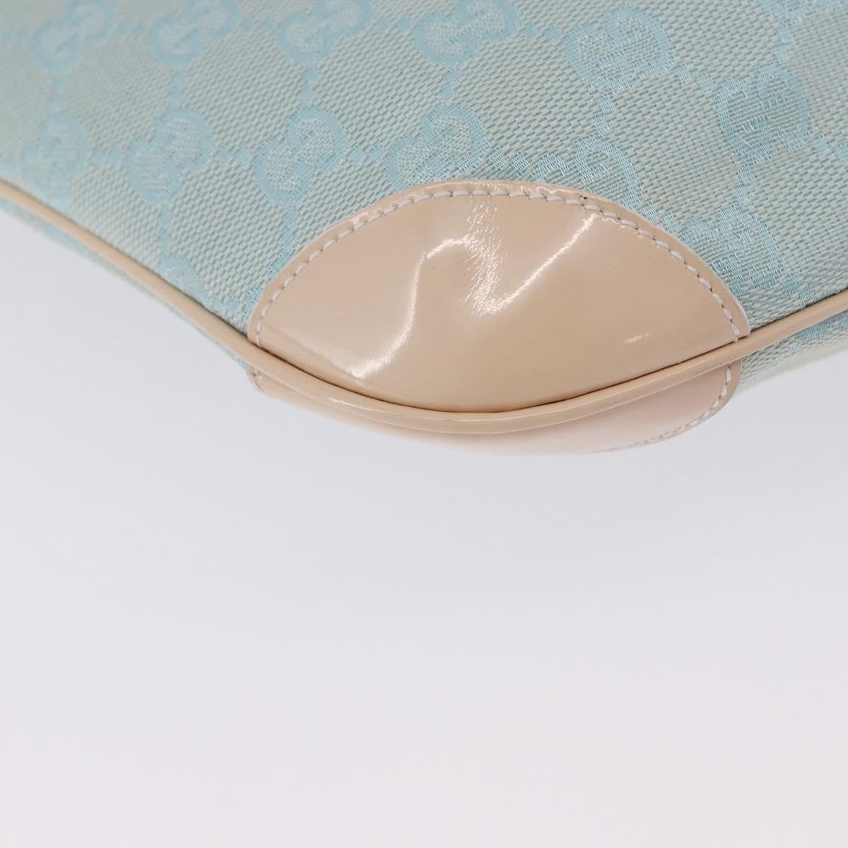 Gucci Vintage Zip Hobo GG Canvas and Patent, Blue, Canvas, Shoulder Bag