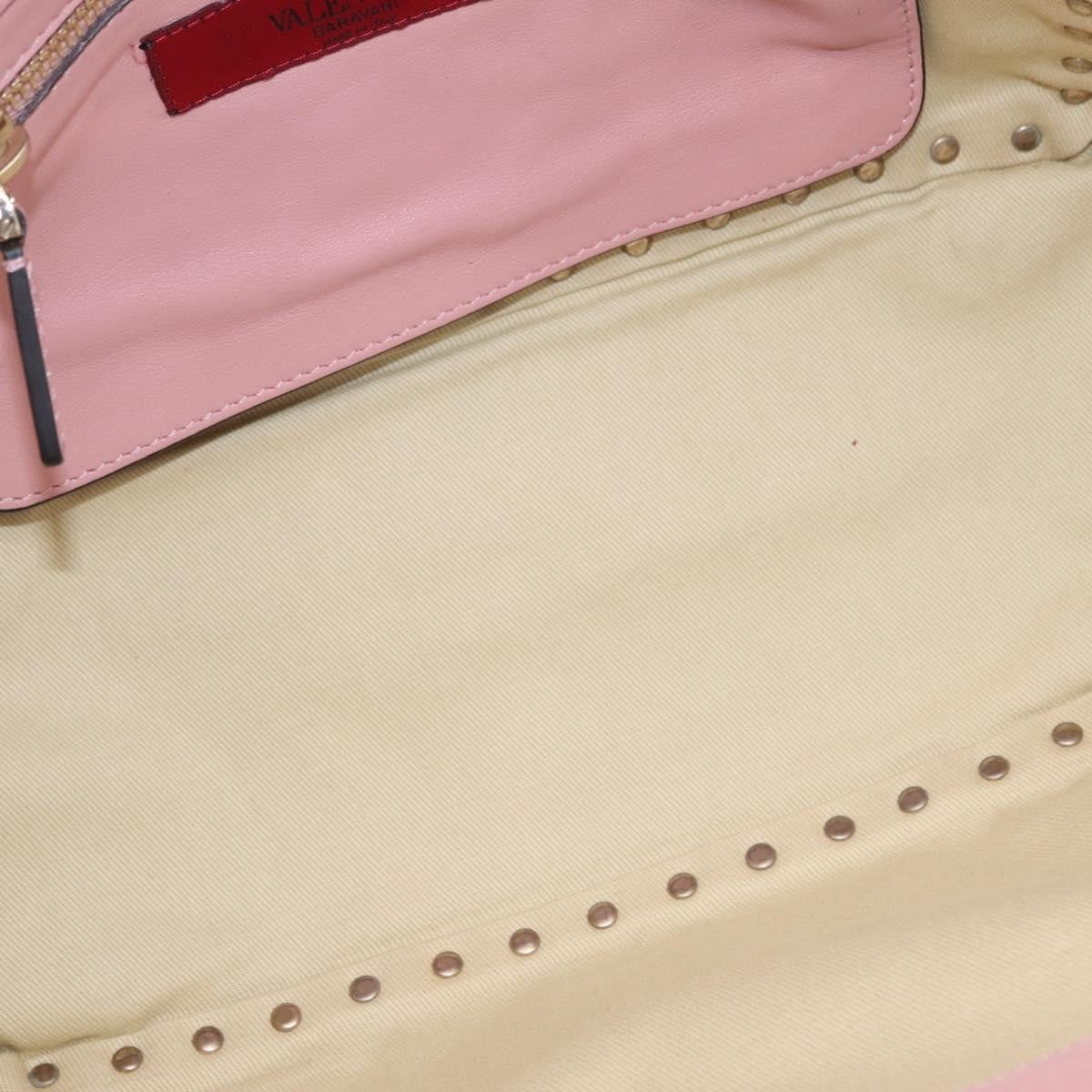 Valentino Garavani Rockstud Soft Leather, Pink, Leather, Tote Bag