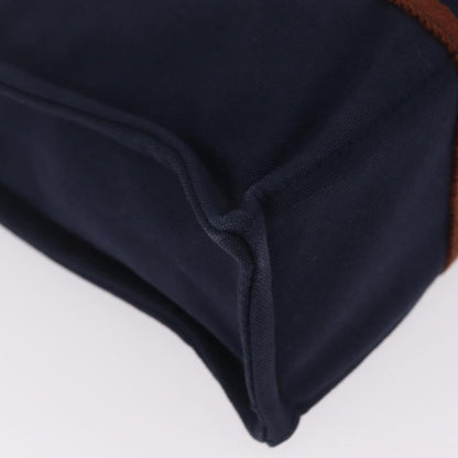 Hermes Fourre Tout Toile, Navy, Canvas, Tote Bag