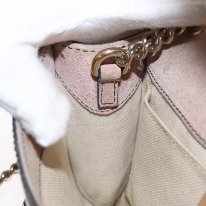 Gucci Emily Chain Flap Patent, Beige, Patent Leather, Shoulder Bag