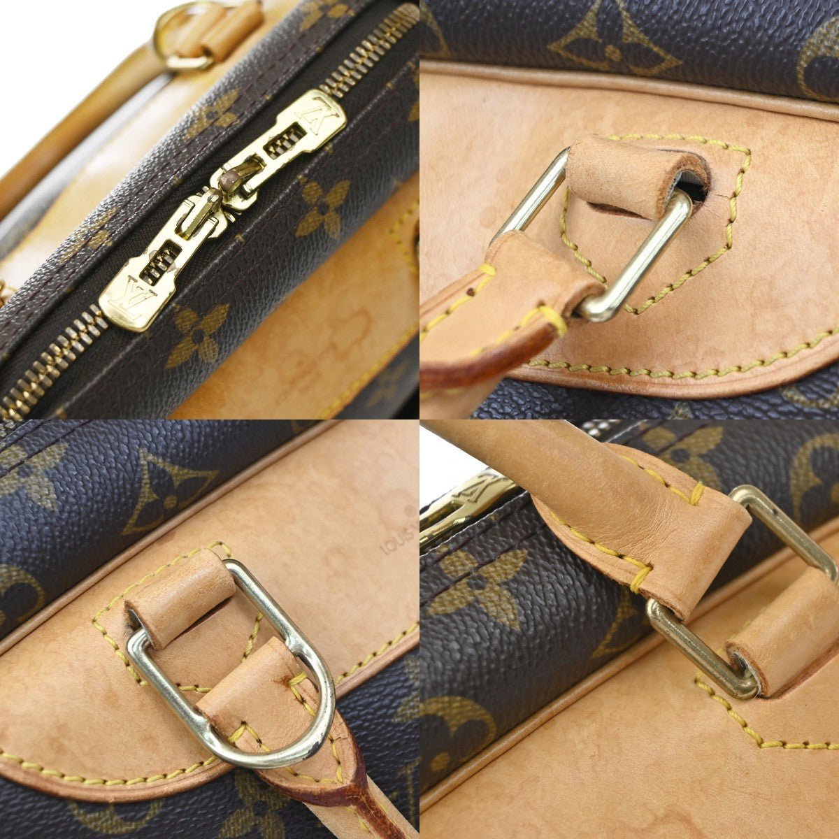 Louis Vuitton Deauville Monogram Canvas, Brown, Canvas, Handbag
