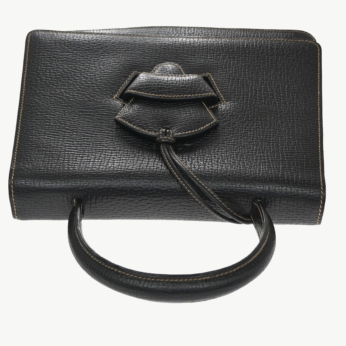 Loewe Barcelona Top Handle Leather, Black, Leather, Handbag