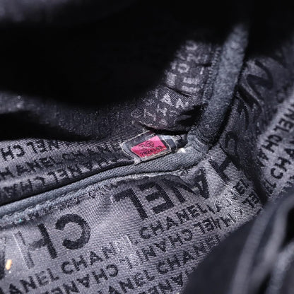 Chanel Square Stitch Boston Quilted Nylon, Black, Nylon, Handbag