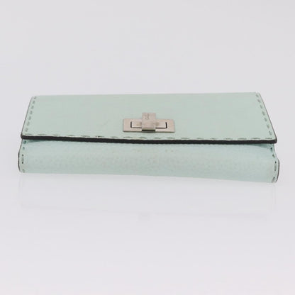 Fendi Selleria Peekaboo Leather, Green, Leather, Wallet