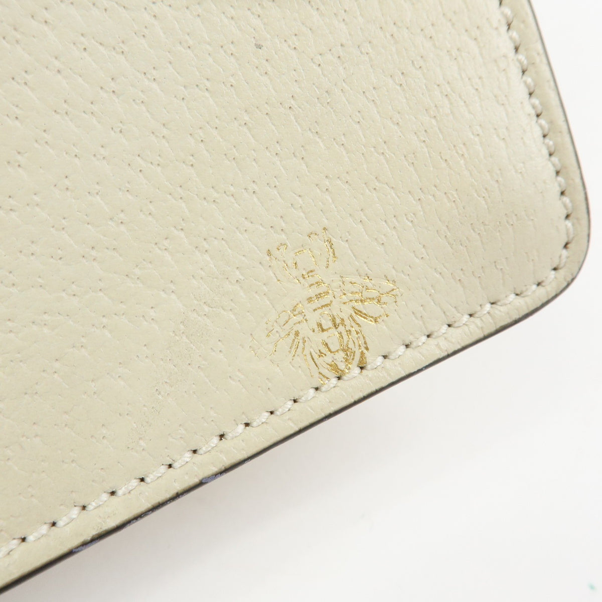 Gucci Sylvie Printed Leather, Beige, Leather, Shoulder Bag