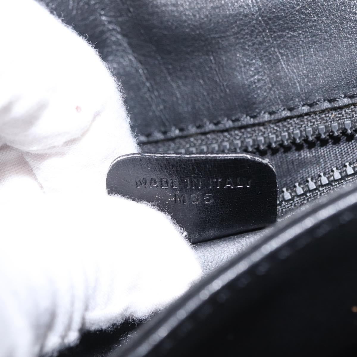 Celine Shoulder Leather, Black, Leather, Shoulder Bag