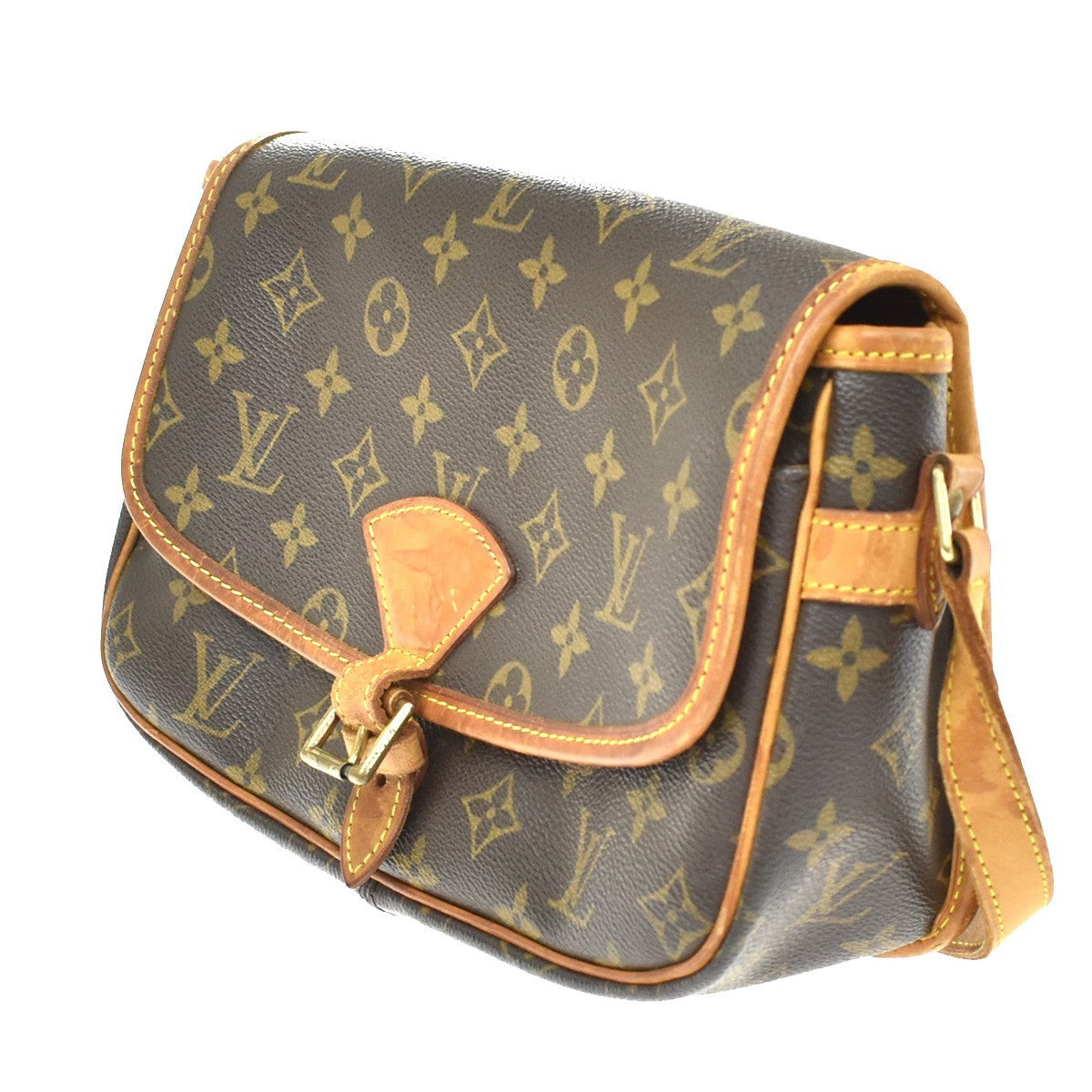 Louis Vuitton Sologne Monogram Canvas, Brown, Canvas, Handbag