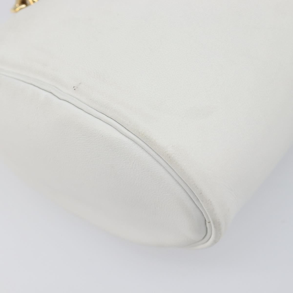 Christian Dior Shoulder Leather, White, Leather, Shoulder Bag