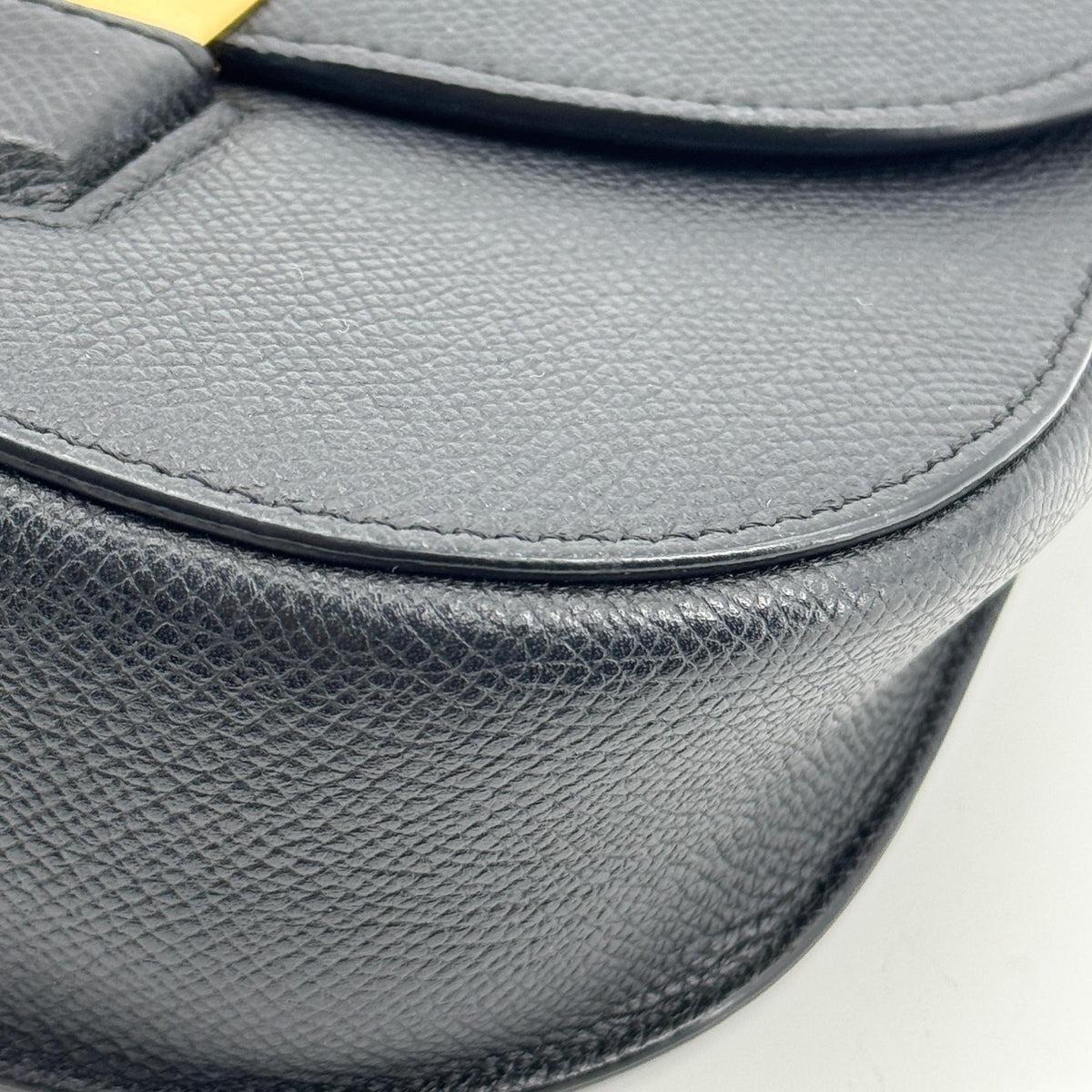 Celine Trotteur Calfskin, Black, Leather, Crossbody Bag